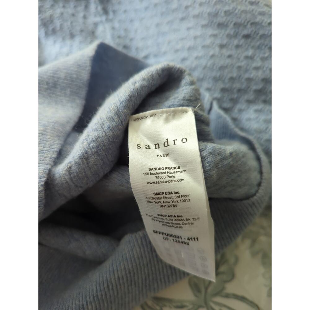 Sandro Paris Lace Trim Pointelle Sweater - Picture 9 of 11